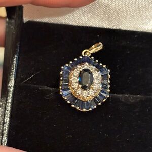Elegant 14kGold sapphire and diamond pendant.  Recent appraisal $1700